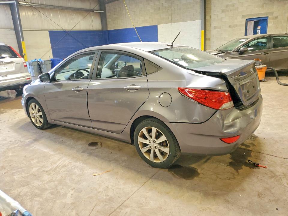 2013 Hyundai Accent VIN KMHCU4AE8DU489745 COPART salvage auction — REAR END, Pa - Certificate Of Salvage, sold $1,350 on 2026-07-27 (photo 2)