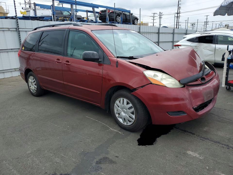 2010 Toyota Sienna VIN 5TDKK4CC3AS318242 COPART salvage auction — FRONT END, CA - SALVAGE CERTIFICATE, sold $550 on 2026-07-15 (photo 4)