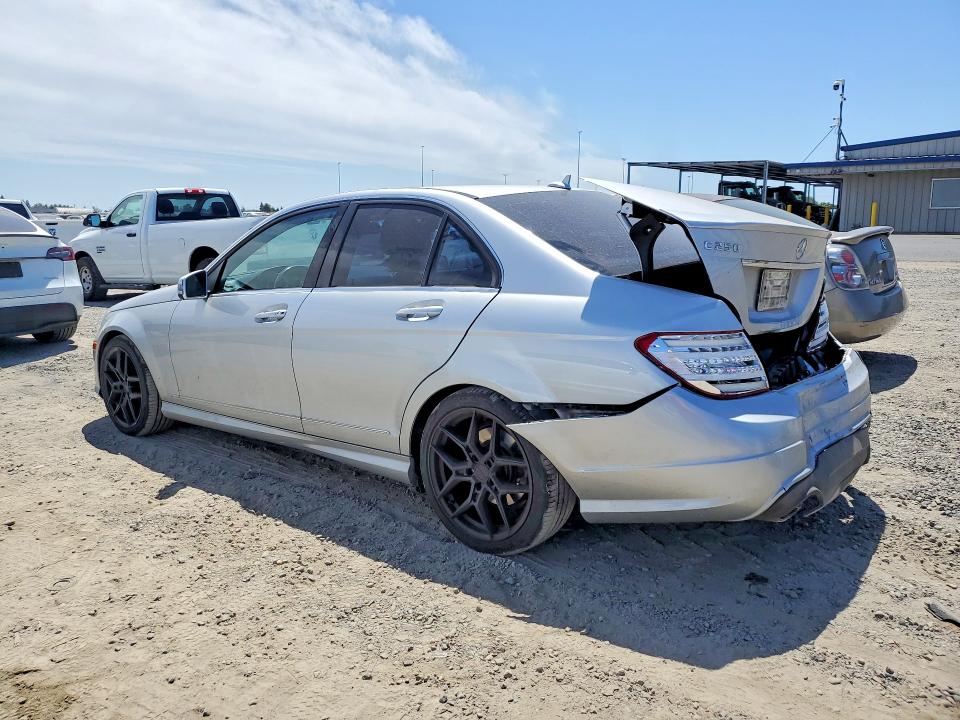 2014 Mercedes-benz C-klasse VIN WDDGF4HB3ER319654 COPART salvage auction — REAR END, Ca - Salvage Certificate, sold $1,200 on 2026-07-14 (photo 2)