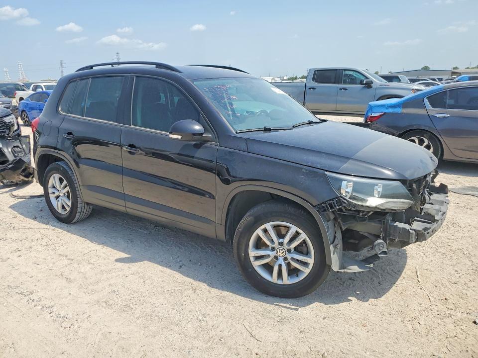 2015 Volkswagen Tiguan VIN WVGBV7AX2FW553488 COPART salvage auction — FRONT END, TX - SALVAGE VEHICLE TITLE (P), sold $675 on 2026-07-31 (photo 4)