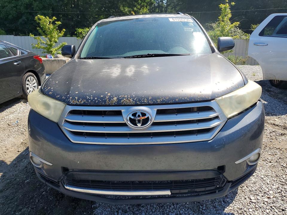 2012 Toyota Highlander VIN 5TDZK3EH3CS077531 COPART salvage auction — FRONT END, Ga - Certificate Of Title (P), sold $4,700 on 2026-07-28 (photo 5)