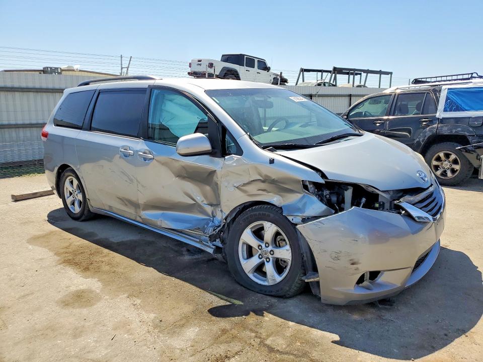 2014 Toyota Sienna VIN 5TDKK3DC5ES464236 COPART salvage auction — SIDE, CA - SALVAGE CERTIFICATE, sold $825 on 2026-07-31 (photo 4)