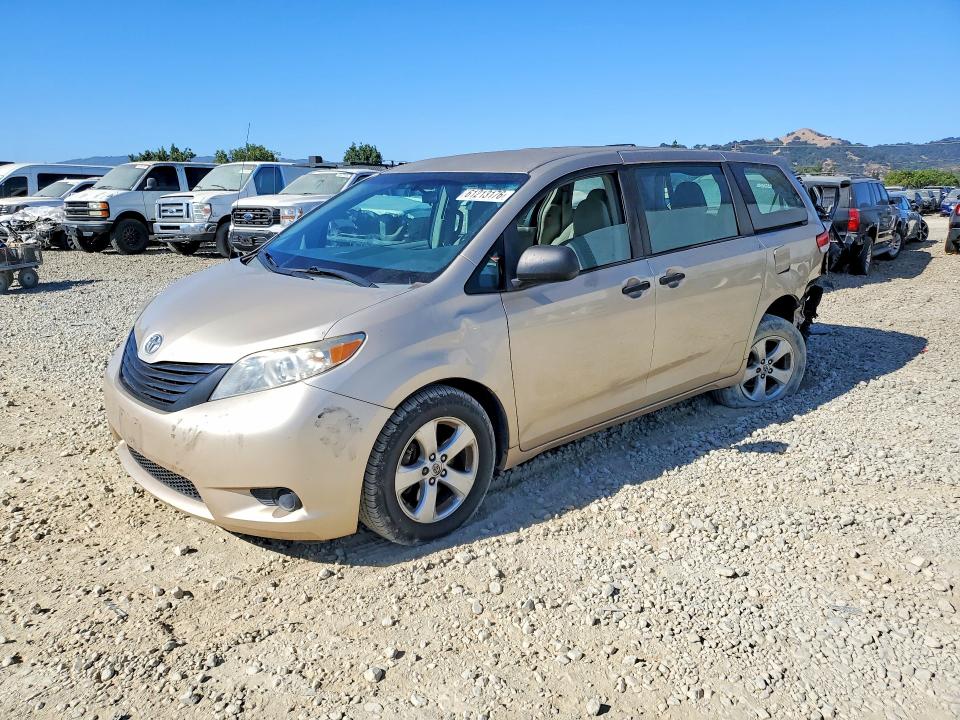 2014 Toyota Sienna VIN 5TDZK3DC5ES446608 COPART salvage auction — REAR END, CA - SALVAGE CERTIFICATE, sold $2,850 on 2026-07-28 (photo 1)