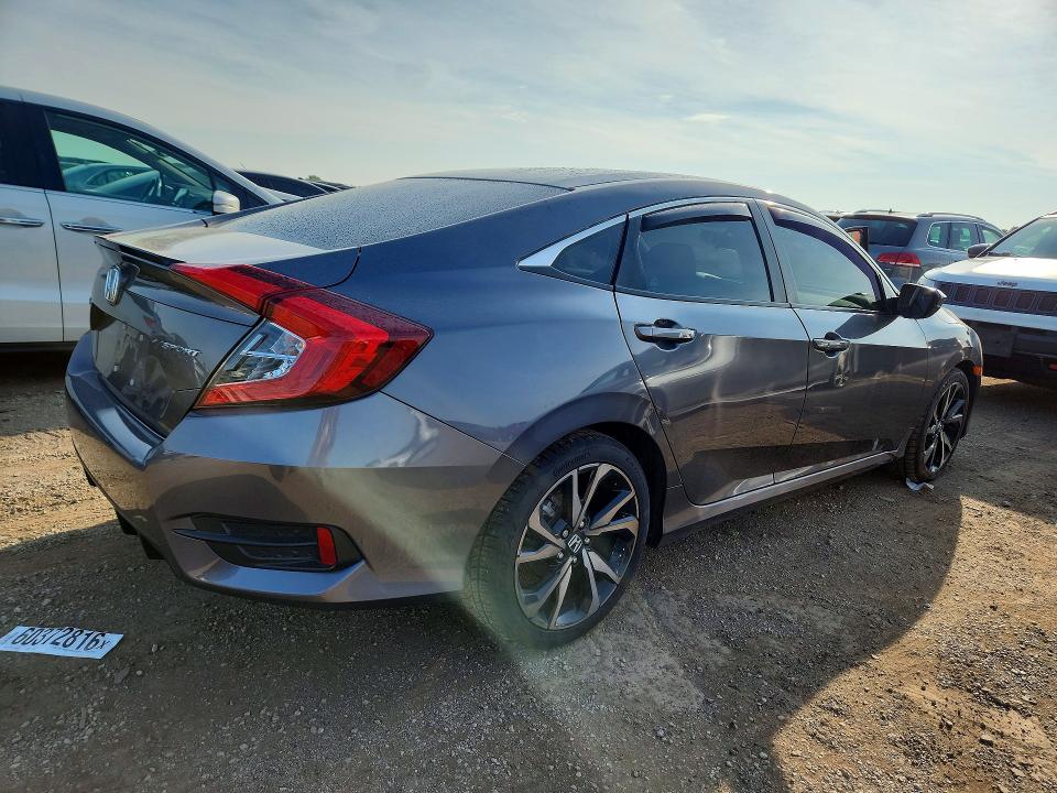 2021 Honda Civic VIN 2HGFC2F83MH558194 COPART salvage auction — REAR END, Wv - Salvage Certificate, sold $8,000 on 2026-08-25 (photo 3)