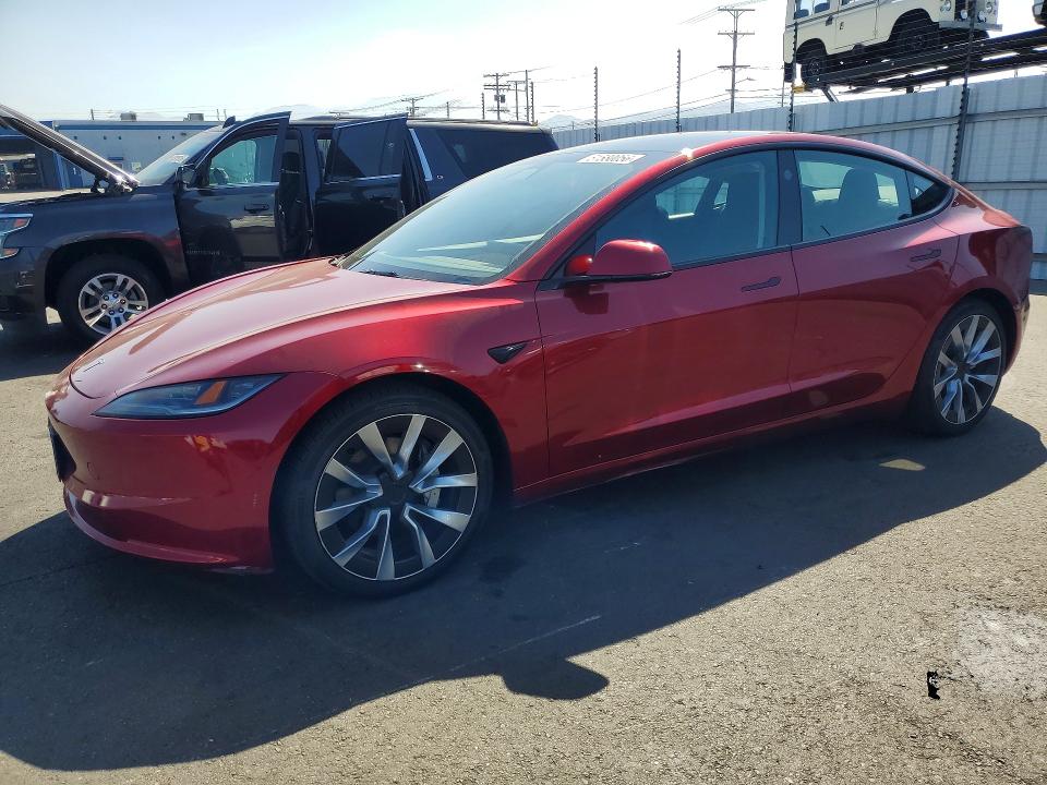 2024 Tesla Model 3 VIN 5YJ3E1EA5RF725095 COPART salvage auction — SIDE, Ca - Salvage Certificate, sold $5,200 on 2026-07-27 (photo 1)