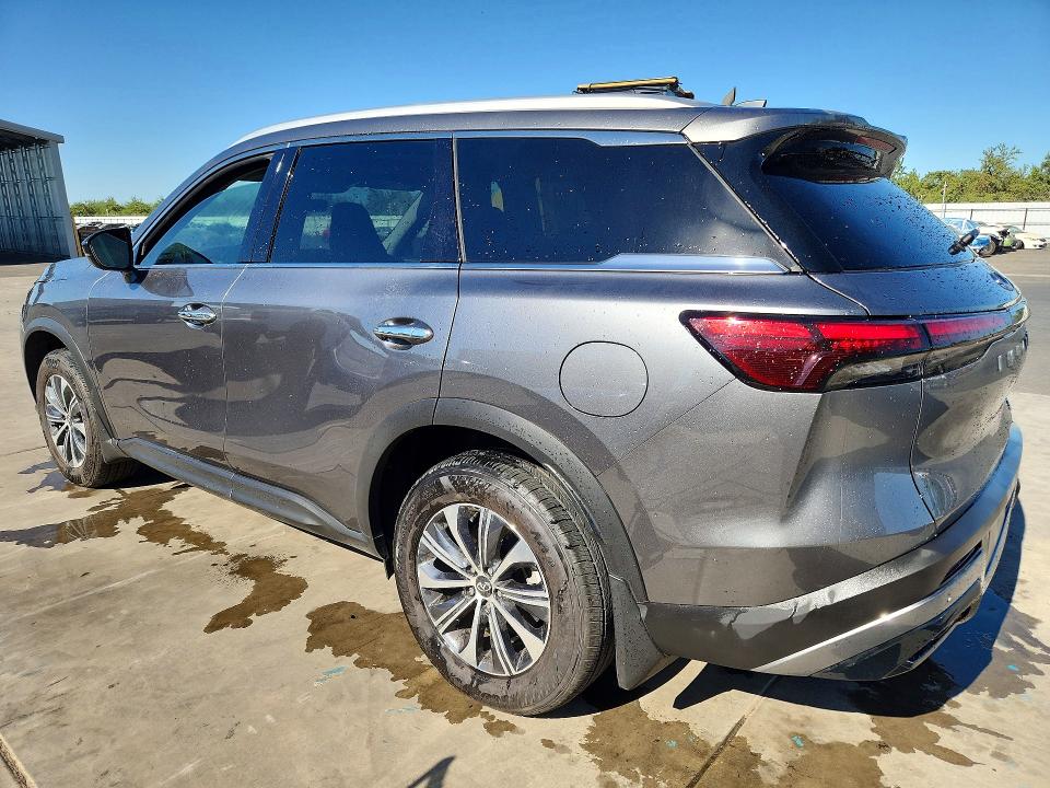 2025 Infiniti Qx60 VIN 5N1AL1FRXSC345072 COPART salvage auction — MINOR DENT/SCRATCHES, Tx - Dis/Dlr/Exp Only Clean Title (P), sold $8,500 on 2026-07-23 (photo 2)