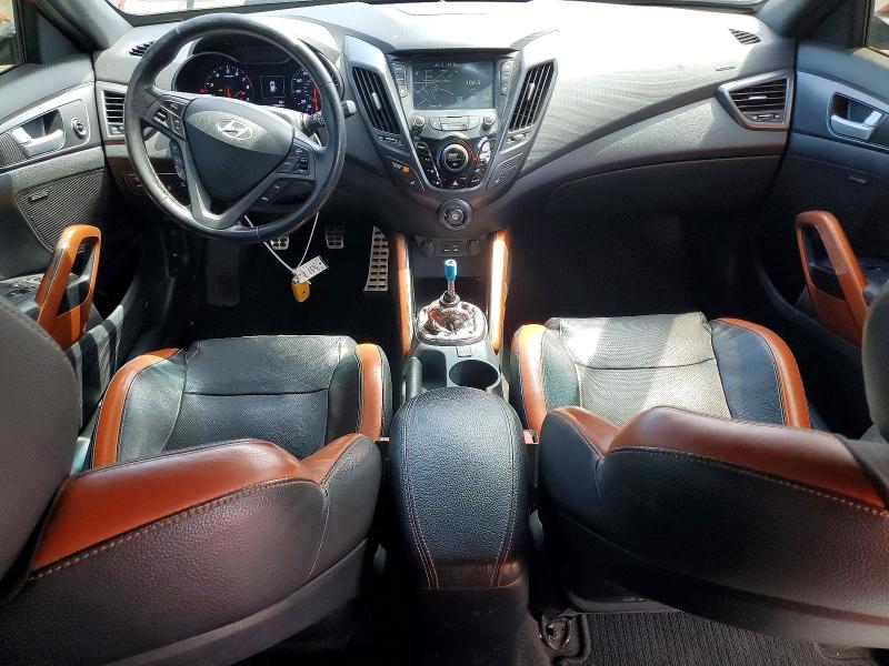 2016 Hyundai Veloster VIN KMHTC6AE4GU295197 COPART salvage auction — FRONT END, Ca - Salvage Certificate, sold $650 on 2026-07-17 (photo 8)