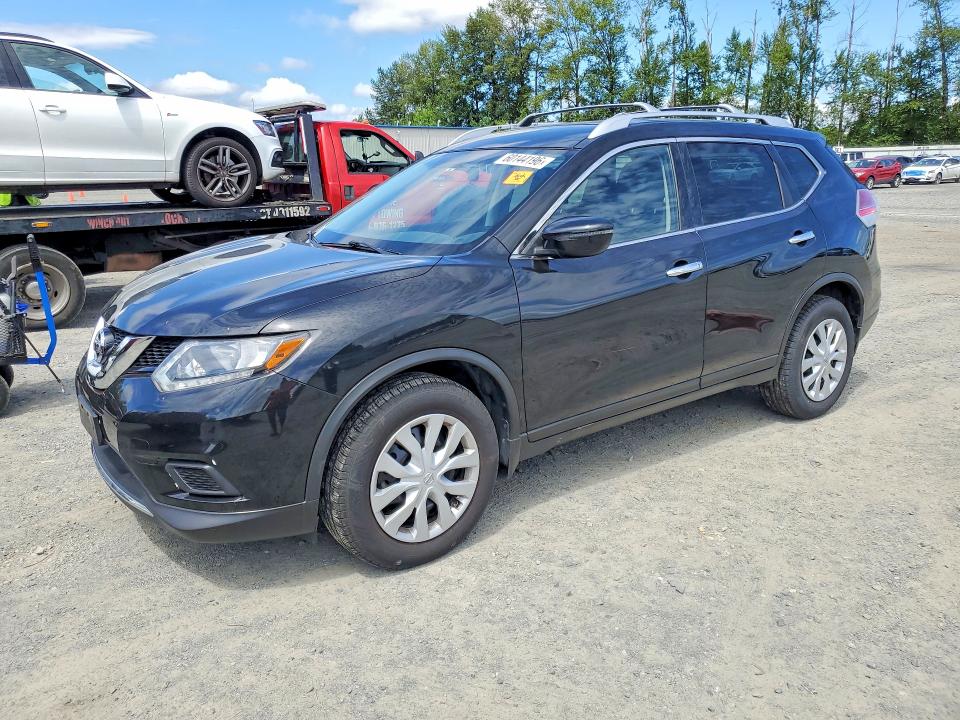 2016 Nissan Rogue VIN KNMAT2MV4GP594347 COPART salvage auction — MINOR DENT/SCRATCHES, WA - VEHICLE CERT OF OWNERSHIP-TITL, sold $2,600 on 2026-07-13 (photo 1)