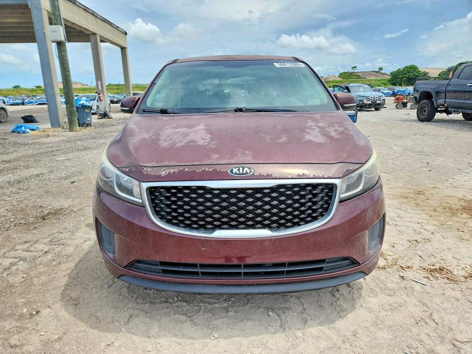 2017 Kia SEDONA VIN KNDMB5C16H6241163 COPART salvage auction — FRONT END, Fl - Certificate Of Title, sold $1,250 on 2026-07-30 (photo 5)