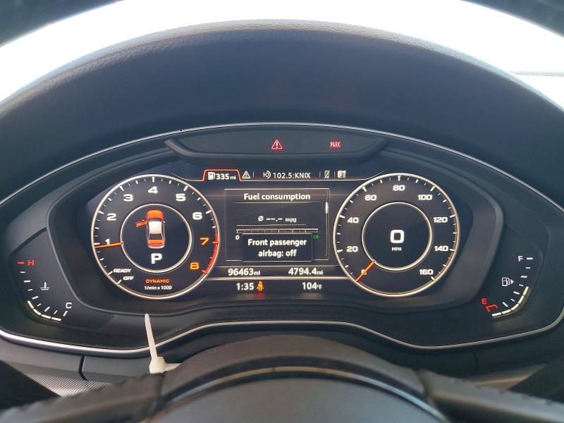 2017 Audi A4 VIN WAUENAF48HN001058 COPART salvage auction — FRONT END, Az - Cert Of Title - Salvage, sold $1,850 on 2026-07-30 (photo 9)