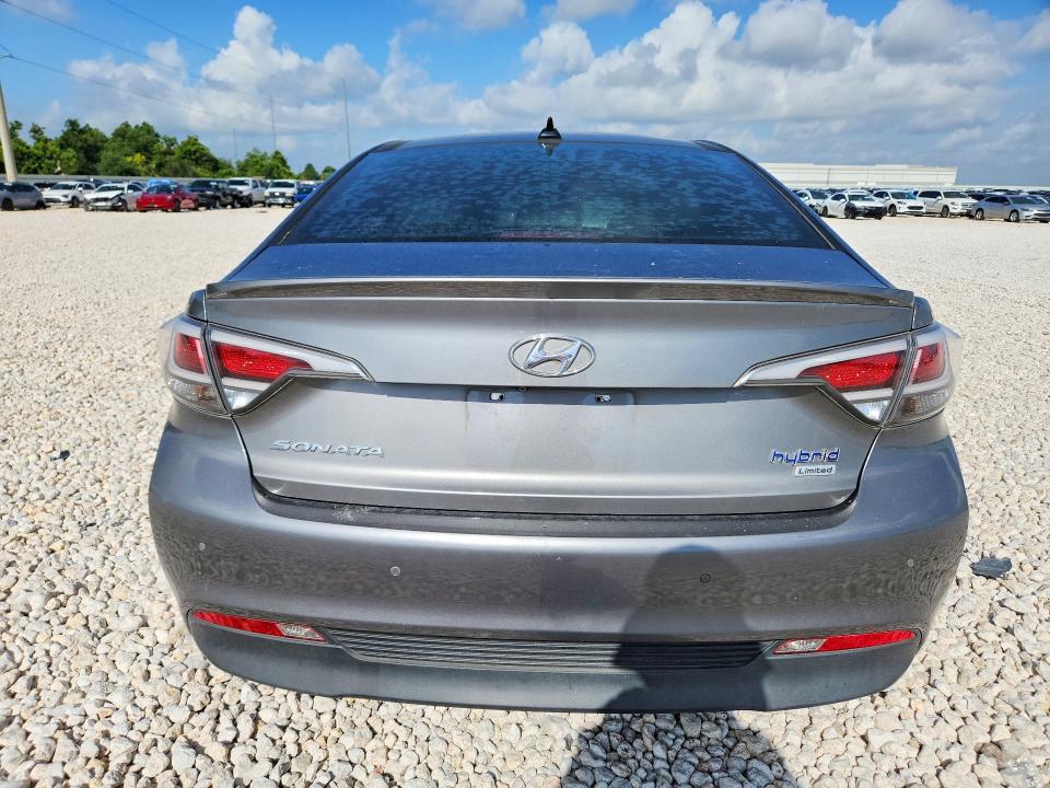 2017 Hyundai Sonata VIN KMHE34L16HA056583 COPART salvage auction — UNDERCARRIAGE, TX - SALVAGE VEHICLE TITLE (P), sold $70 on 2026-07-16 (photo 6)