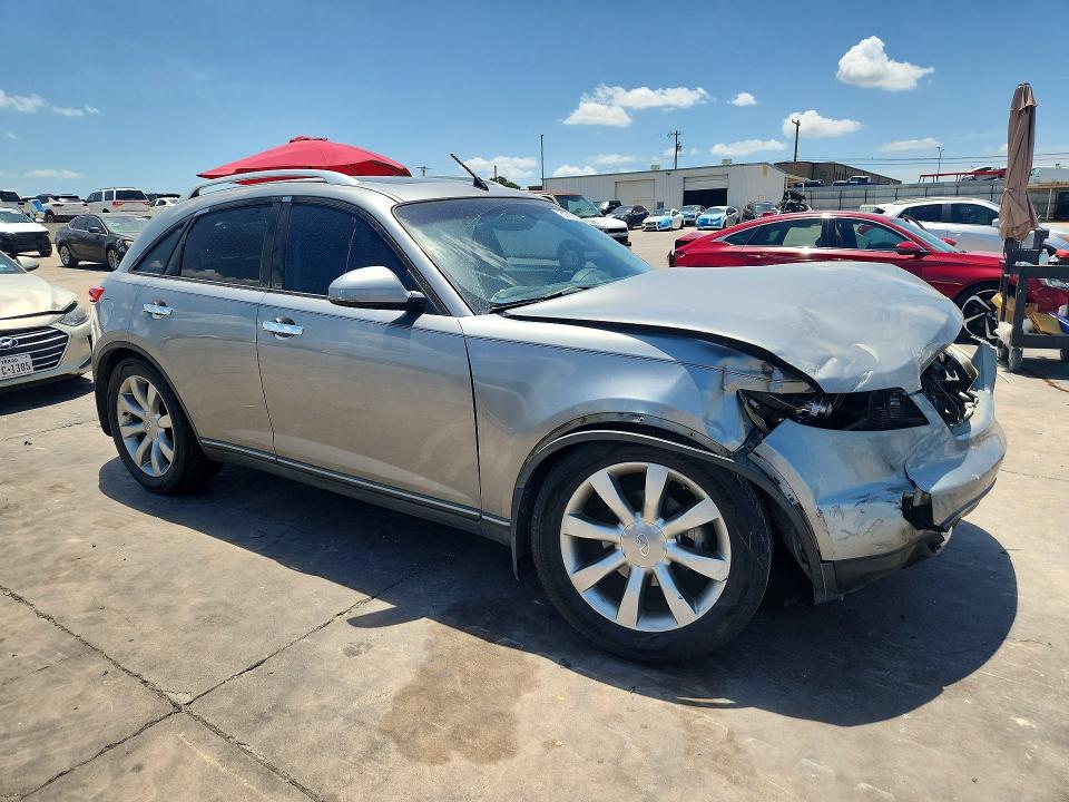 2004 Infiniti Fx35 VIN JNRAS08U74X108425 COPART salvage auction — FRONT END, TX - SALVAGE VEHICLE TITLE (P), sold $200 on 2026-07-13 (photo 4)