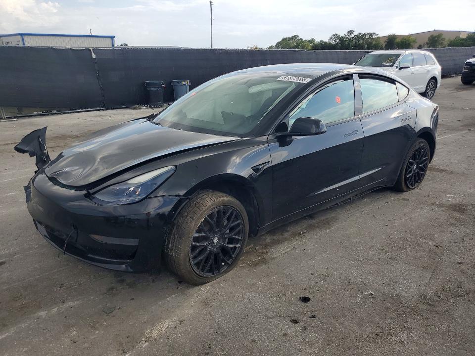 2021 Tesla Model 3 VIN 5YJ3E1EA1MF082673 COPART salvage auction — FRONT END, FL - CERTIFICATE OF TITLE, sold $375 on 2026-07-28 (photo 1)