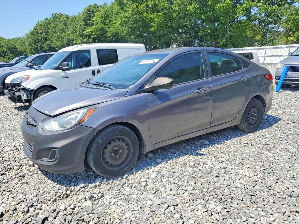 2014 Hyundai Accent VIN KMHCT4AE6EU637878 COPART salvage auction — REAR END, Ma - Cert Of Title-Reconstrctd Coll, sold $400 on 2026-07-31 (photo 1)