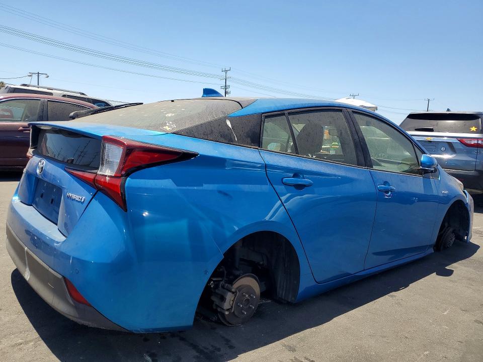 2020 Toyota Prius VIN JTDKARFU2L3120924 COPART salvage auction — VANDALISM, Ca - Salvage Certificate, sold $5,000 on 2026-07-29 (photo 3)