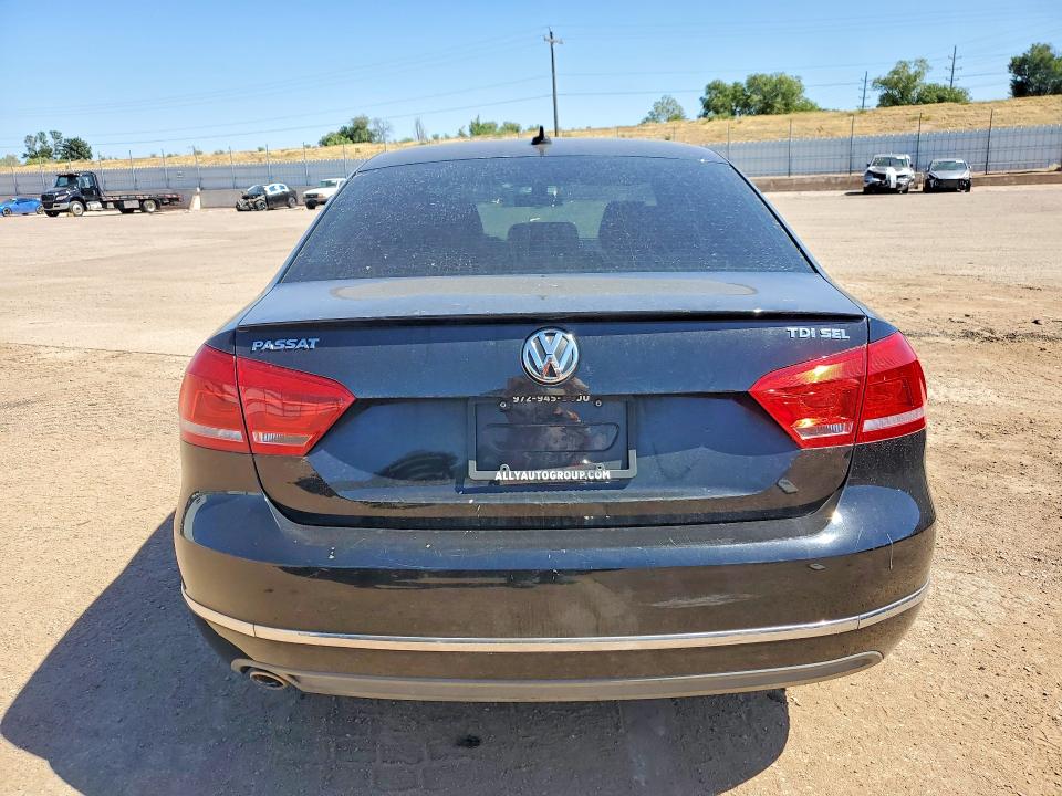 2013 Volkswagen Passat VIN 1VWCN7A36DC050175 COPART salvage auction — MINOR DENT/SCRATCHES, Co - Bill Of Sale-Parts Only, sold $950 on 2026-08-12 (photo 6)