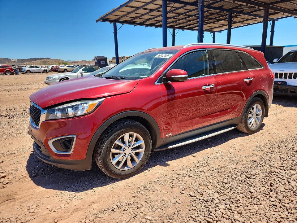 2016 Kia Sorento VIN 5XYPGDA34GG035445 COPART salvage auction — FRONT END, Az - Cert Of Title - Salvage, sold $3,300 on 2026-07-09 (photo 1)