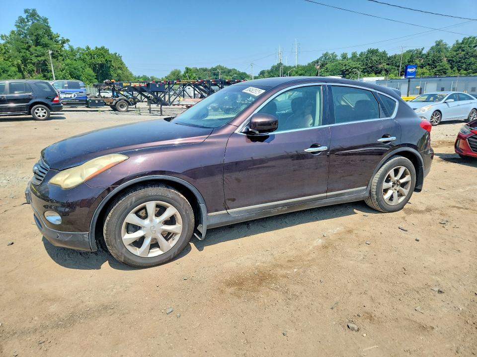2010 Infiniti Ex VIN JN1AJ0HR6AM753145 COPART salvage auction — SIDE, Md - Cert Of Salvage > 75% Damage, sold $475 on 2026-07-14 (photo 1)
