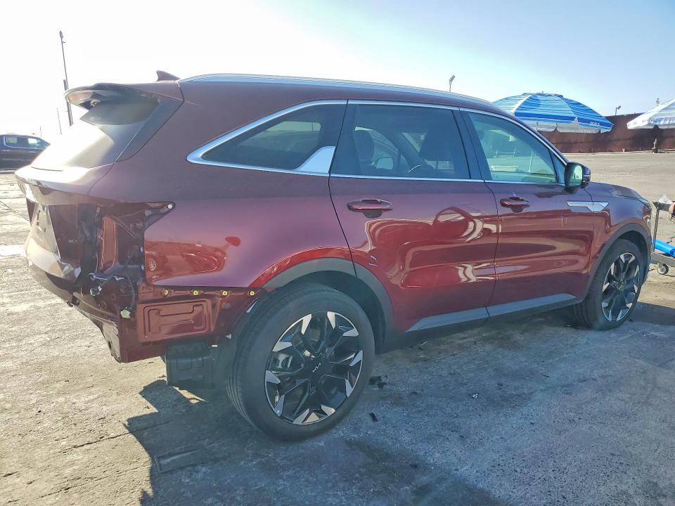 2025 Kia Sorento VIN 5XYRK4JFXSG315719 COPART salvage auction — REAR END, Ca - Salvage Certificate, sold $17,600 on 2026-07-31 (photo 3)