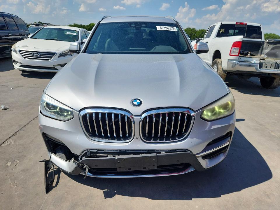 2020 BMW X3 VIN 5UXTY3C0XL9C28981 COPART salvage auction — FRONT END, Tx - Salvage Vehicle Title, sold $6,900 on 2026-07-13 (photo 5)