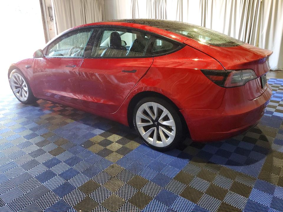 2022 Tesla Model 3 VIN 5YJ3E1EA7NF372580 COPART salvage auction — REAR END, WA - VEHICLE CERT OF OWNERSHIP-TITL, sold $6,300 on 2026-07-20 (photo 2)