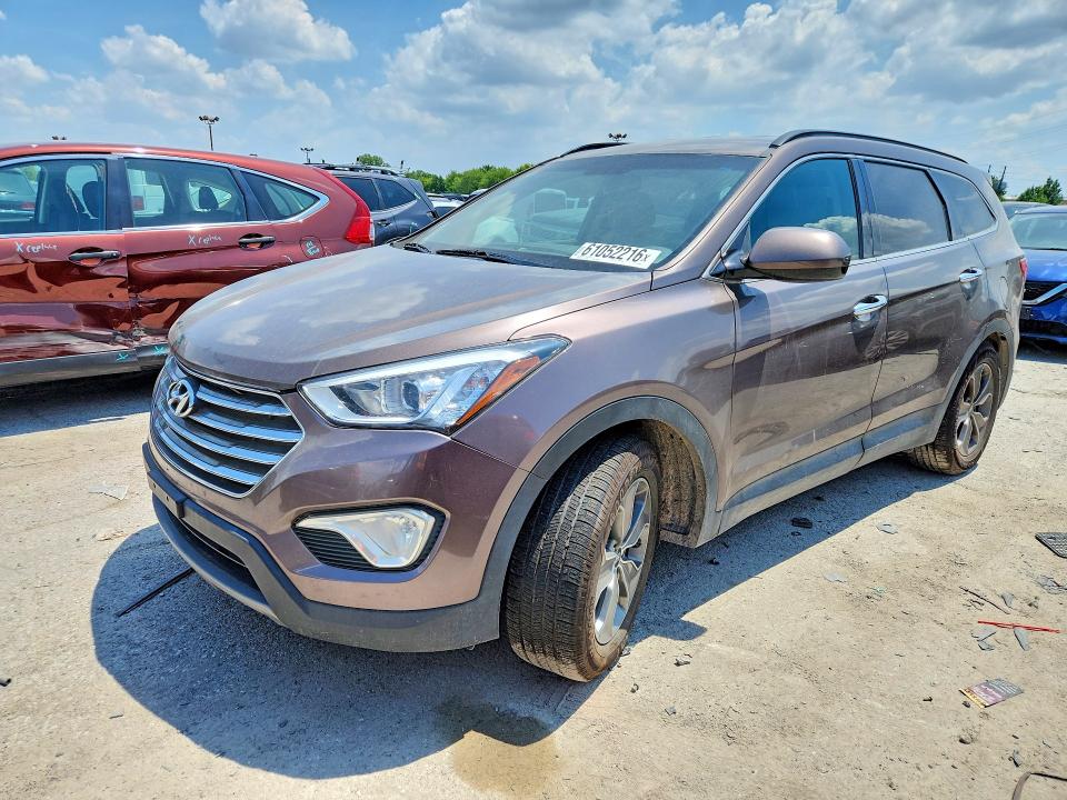 2014 Hyundai Santa fe VIN KM8SMDHF9EU043986 COPART salvage auction — MECHANICAL, IN - CERTIFICATE OF TITLE, sold $900 on 2026-07-24 (photo 1)
