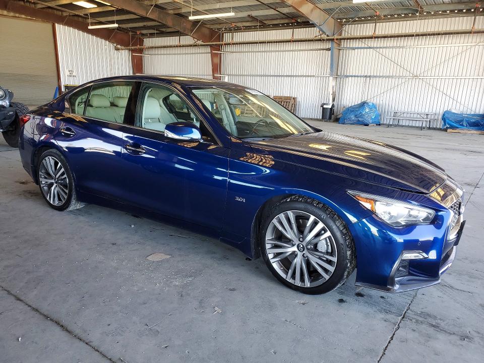 2019 Infiniti Q50 VIN JN1EV7AP9KM515430 COPART salvage auction — SIDE, CA - SALVAGE CERTIFICATE, sold $6,000 on 2026-07-27 (photo 4)