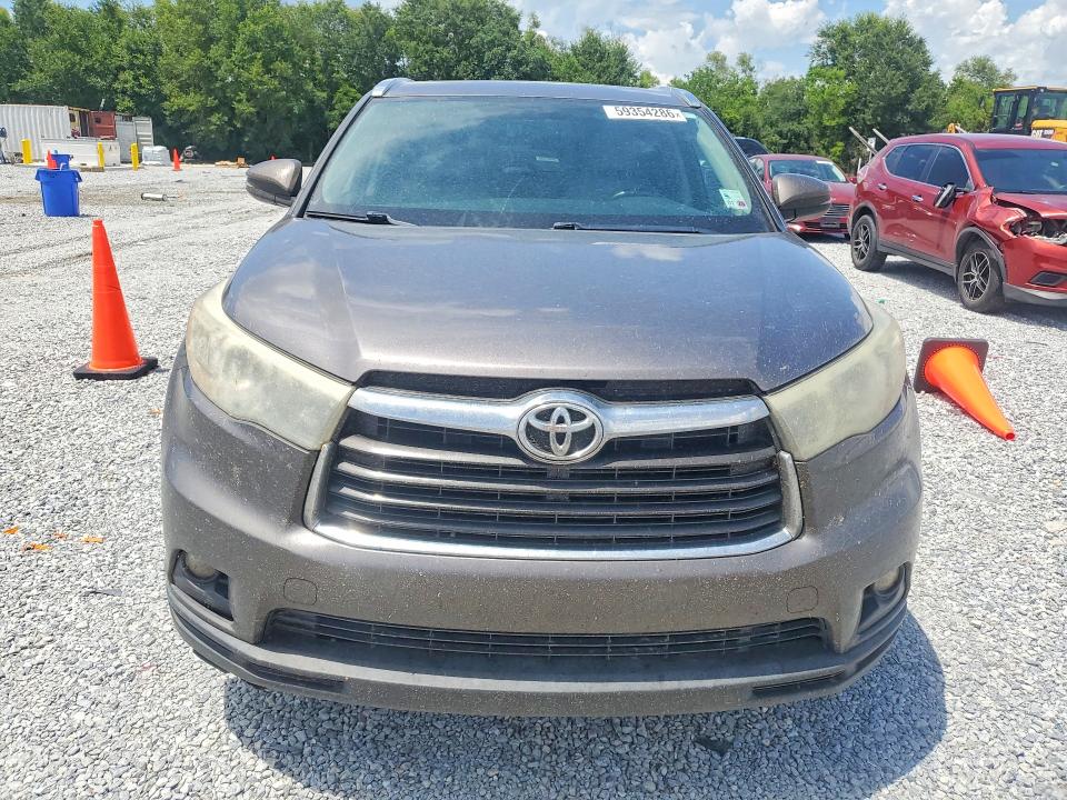 2015 Toyota Highlander VIN 5TDKKRFH3FS092697 COPART salvage auction — REAR END, La - Cert Of Title-Salvage, sold $7,100 on 2026-07-27 (photo 5)