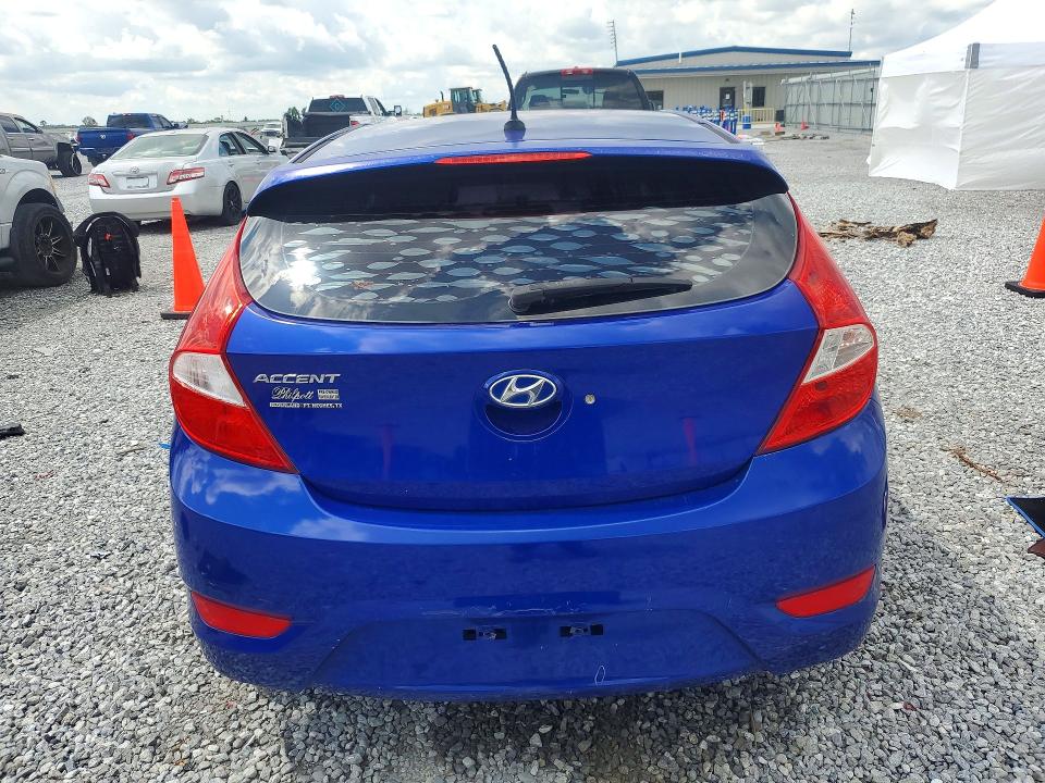 2012 Hyundai Accent VIN KMHCU5AE4CU057447 COPART salvage auction — MINOR DENT/SCRATCHES, LA - CERT OF TITLE-SALVAGE, sold $125 on 2026-07-27 (photo 6)