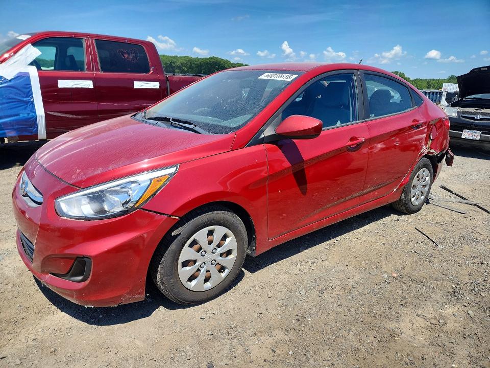 2017 Hyundai Accent VIN KMHCT4AE5HU381415 COPART salvage auction — REAR END, Ma - Cert Of Title-Salvage, sold $600 on 2026-07-29 (photo 1)