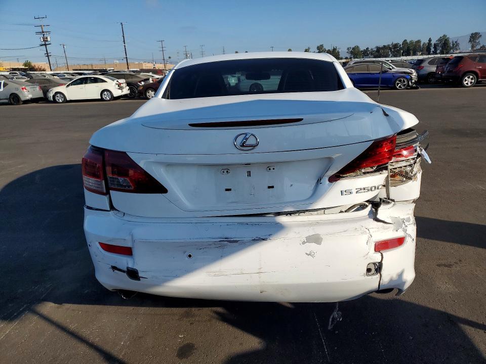 2014 Lexus Is VIN JTHFF2C24E2530287 COPART salvage auction — REAR END, Ca - App For Dup Salvage Or Ac, sold $300 on 2026-07-29 (photo 6)