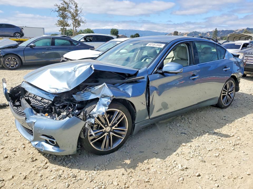2017 Infiniti Q50 VIN JN1EV7AP8HM734551 COPART salvage auction — FRONT END, Ca - Salvage Certificate, sold $2,350 on 2026-07-16 (photo 1)