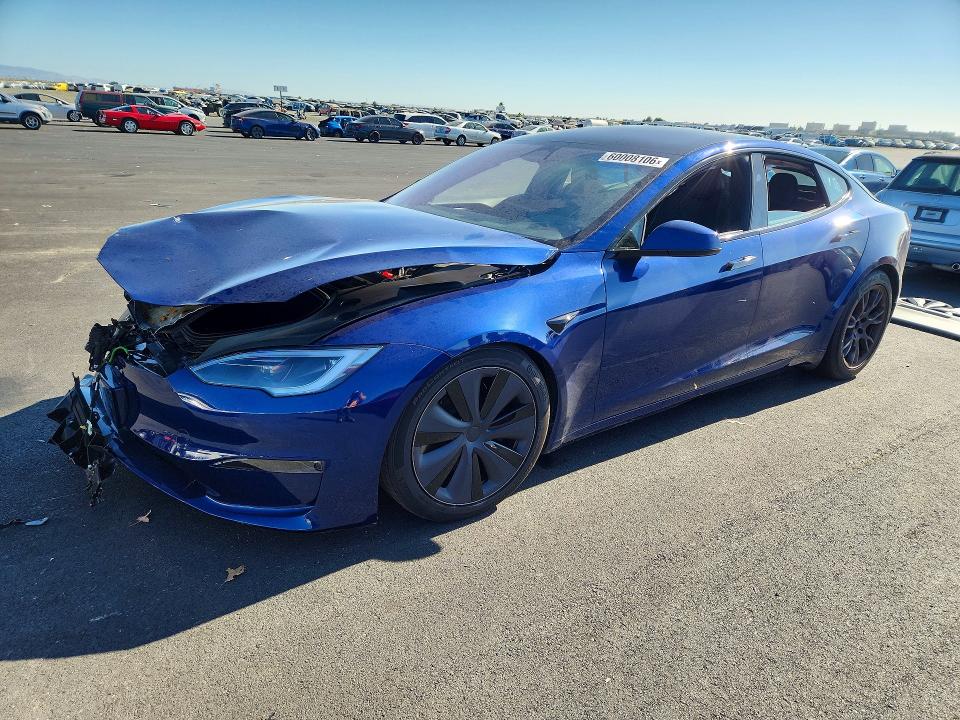 2023 Tesla Model s VIN 5YJSA1E57PF529330 COPART salvage auction — FRONT END, Ca - Salvage Certificate, sold $19,200 on 2026-07-20 (photo 1)