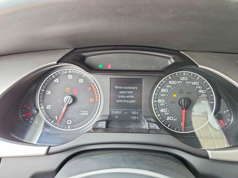 2009 Audi A4 VIN WAULK98K89N034475 COPART salvage auction — FRONT END, Fl - Cert Of Title Slvg Rebuildable, sold $275 on 2026-07-29 (photo 9)
