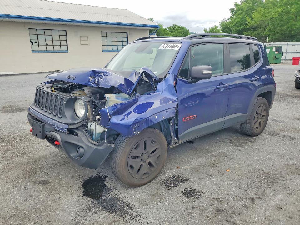 2018 Jeep Renegade VIN ZACCJBCB4JPH13739 COPART salvage auction — FRONT END, Pa - Certificate Of Salvage, sold $550 on 2026-08-11 (photo 1)