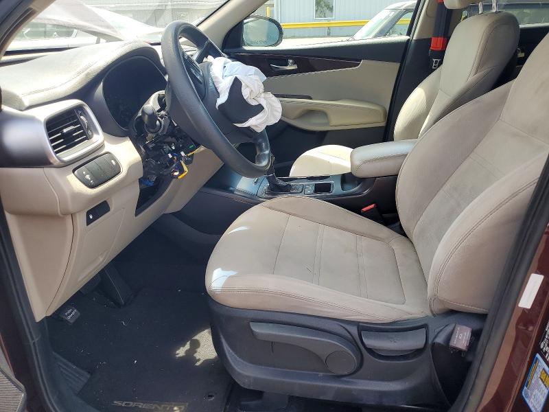 2017 Kia Sorento VIN 5XYPGDA54HG309715 COPART salvage auction — FRONT END, Ca - Salvage Certificate, sold $625 on 2026-07-27 (photo 7)