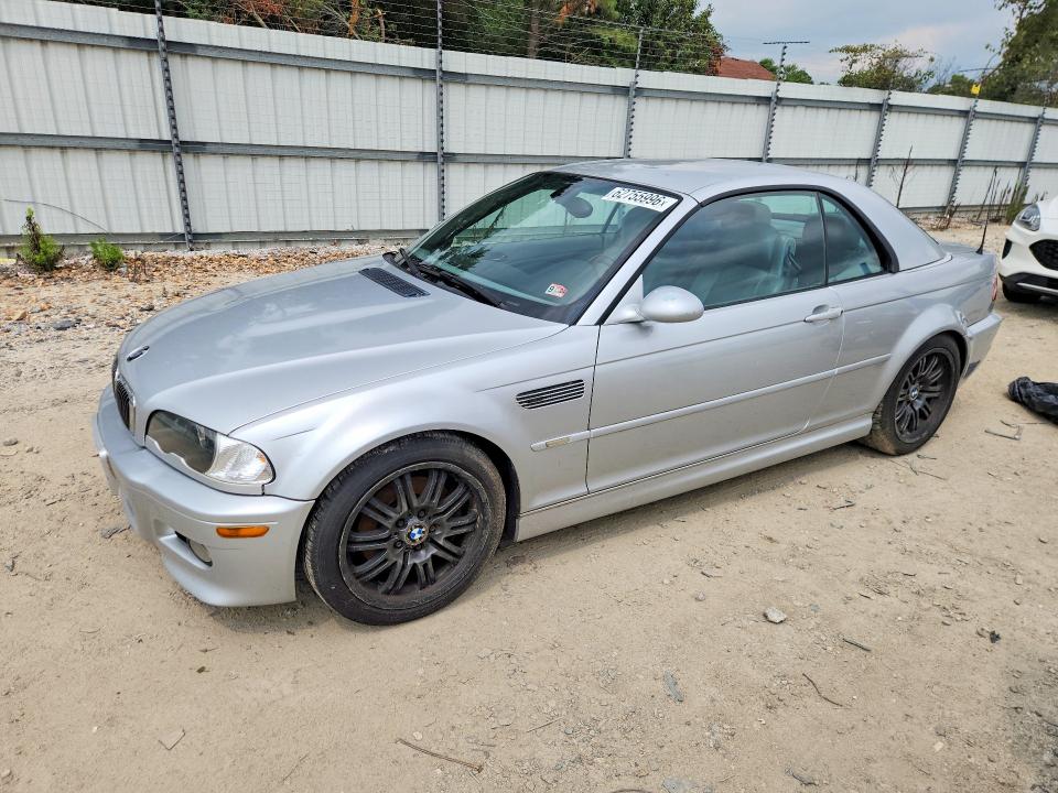 2003 BMW M3 VIN WBSBR93483PK00775 COPART salvage auction — MECHANICAL, Va - Certificate Of Title, sold $7,300 on 2026-08-04 (photo 1)