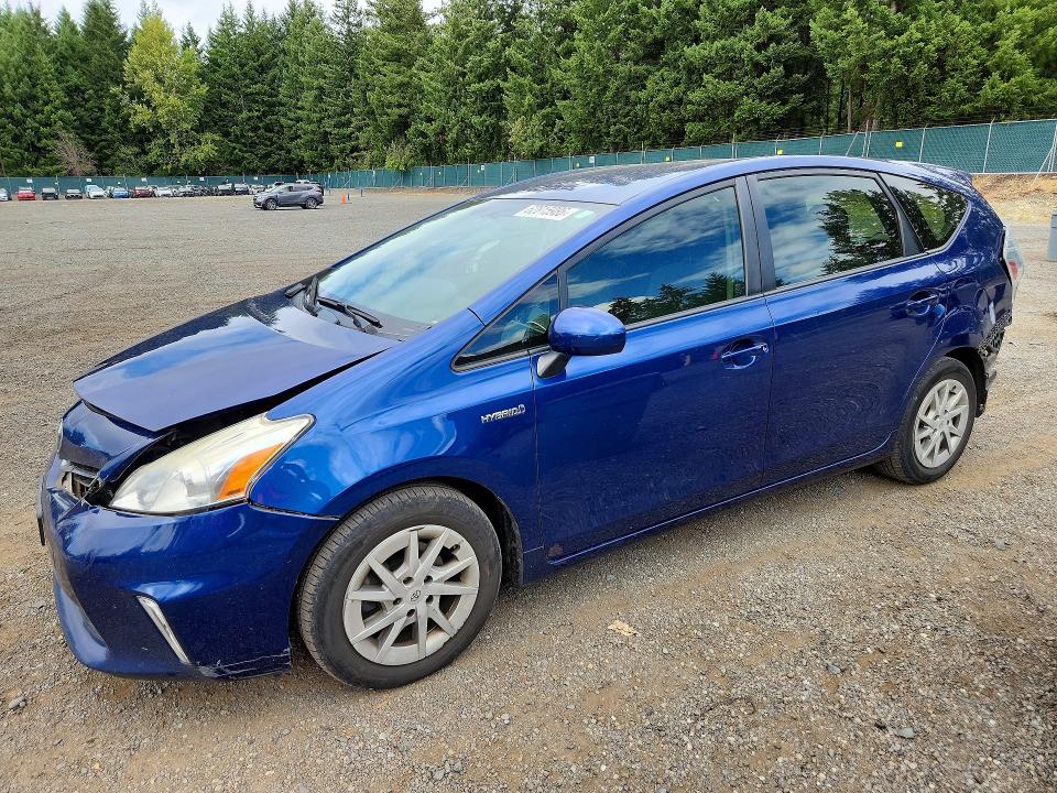 2013 Toyota Prius v VIN JTDZN3EU7D3246196 COPART salvage auction — REAR END, WA - BILL OF SALE, sold $1,400 on 2026-07-31 (photo 1)