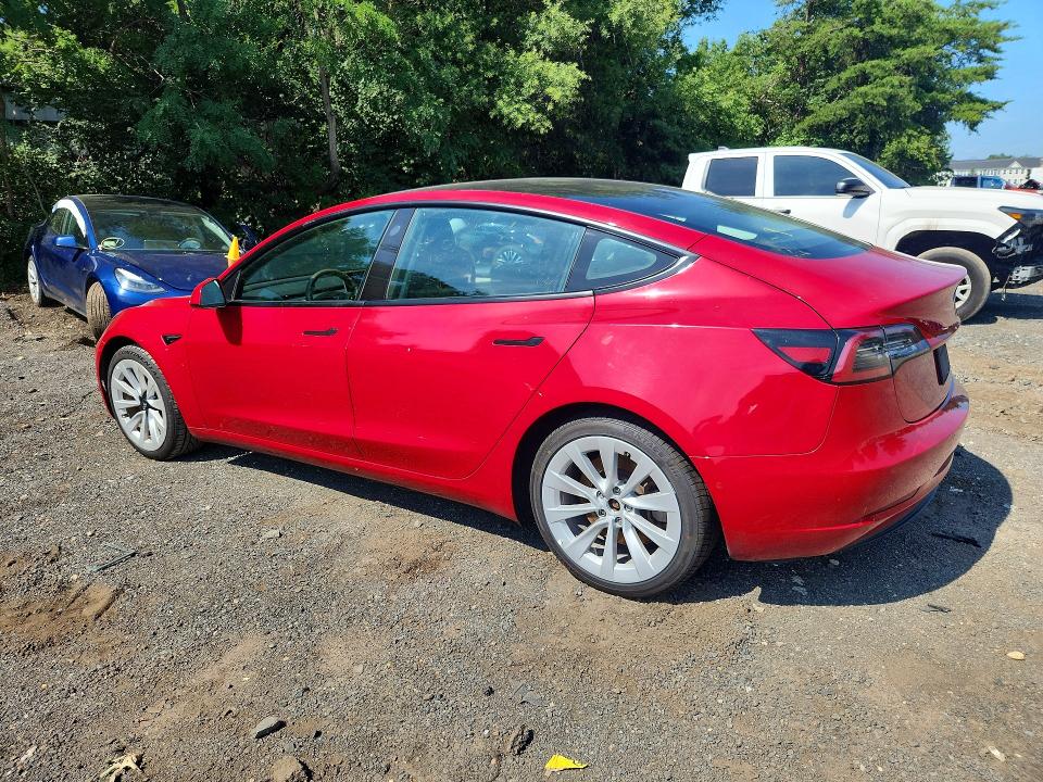 2022 Tesla Model 3 VIN 5YJ3E1EA5NF187783 COPART salvage auction — MECHANICAL, PA - CERT OF TITLE, sold $175 on 2026-07-22 (photo 2)