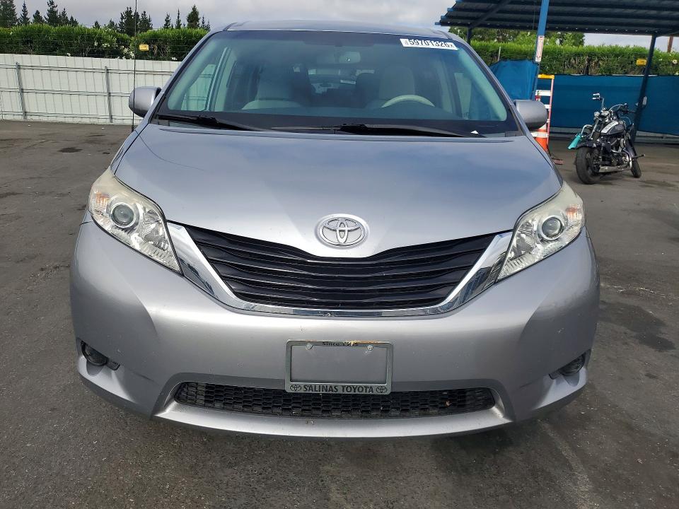 2013 Toyota Sienna VIN 5TDKK3DC2DS284159 COPART salvage auction — REAR END, CA - SALVAGE CERTIFICATE, sold $2,550 on 2026-07-28 (photo 5)