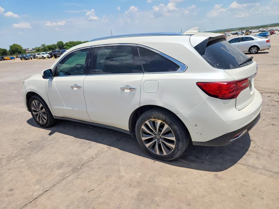 2016 Acura Mdx VIN 5FRYD3H49GB012447 COPART salvage auction — SIDE, Tx - Salvage Vehicle Title, sold $3,750 on 2026-08-03 (photo 2)
