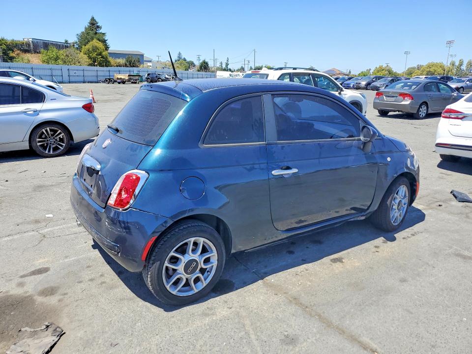2013 Fiat 500 VIN 3C3CFFAR5DT511647 COPART salvage auction — REAR END, CA - SALVAGE CERTIFICATE, sold $525 on 2026-08-14 (photo 3)