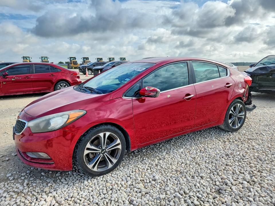 2016 Kia Forte VIN KNAFX4A82G5473717 COPART salvage auction — REAR END, TX - SALVAGE VEHICLE TITLE (P), sold $1,000 on 2026-07-16 (photo 1)