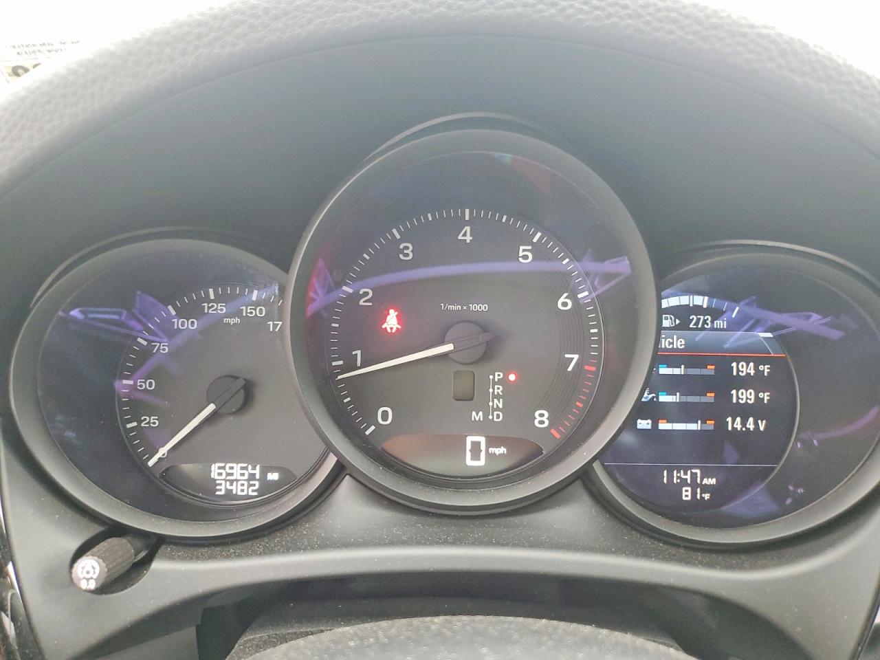 2023 Porsche Macan VIN WP1AA2A58PLB13032 COPART salvage auction — Water/Flood, NJ - CERT OF TITLE-SALVAGE FLOOD, sold $23,800 on 2026-08-13 (photo 9)