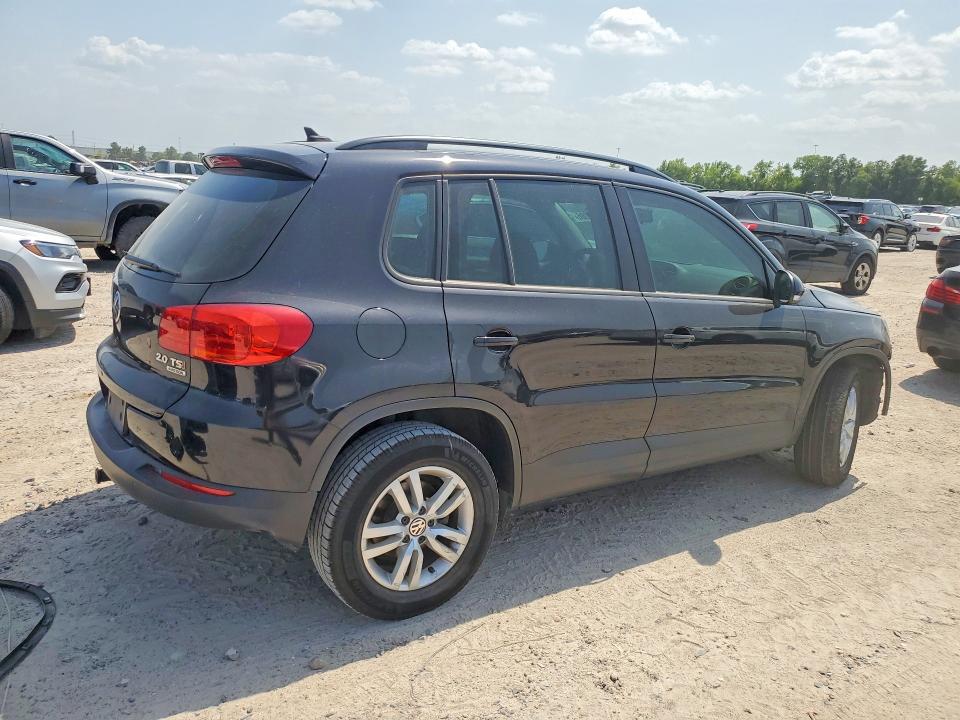 2015 Volkswagen Tiguan VIN WVGBV7AX2FW553488 COPART salvage auction — FRONT END, TX - SALVAGE VEHICLE TITLE (P), sold $675 on 2026-07-31 (photo 3)
