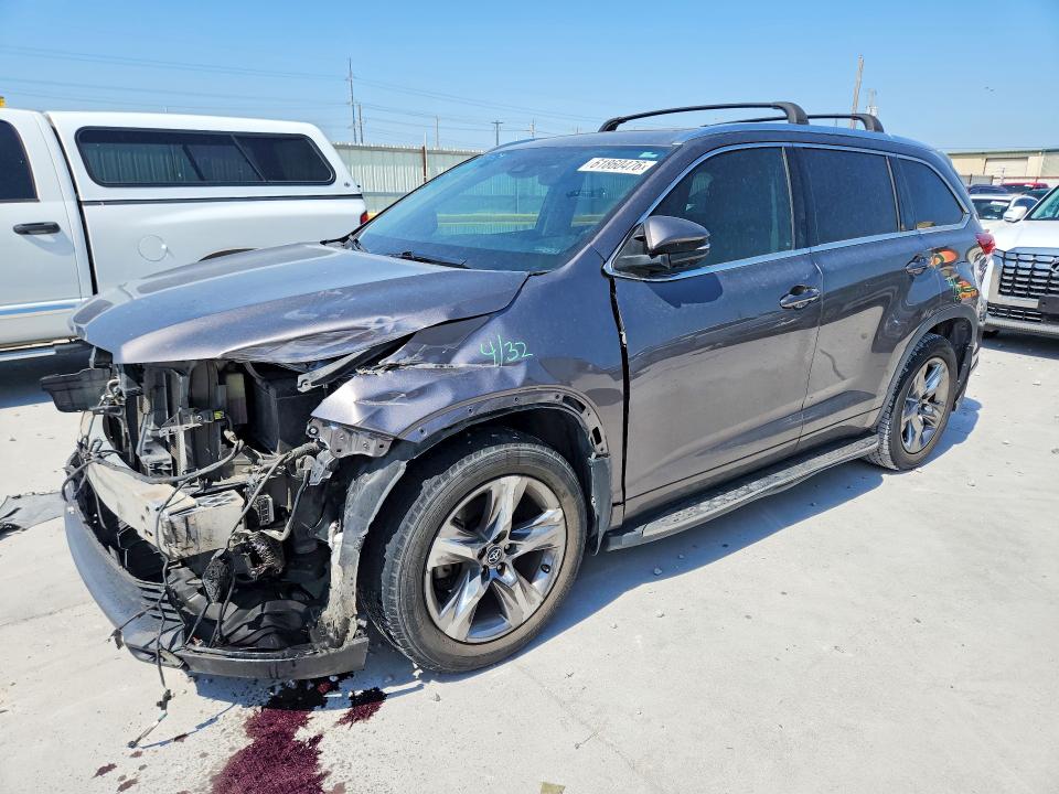 2019 Toyota Highlander VIN 5TDYZRFH3KS319810 — COPART salvage auction photo