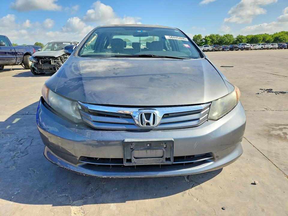 2012 Honda Civic VIN JHMFB4F33CS008212 COPART salvage auction — SIDE, Tx - Salvage Vehicle Title, sold $700 on 2026-07-09 (photo 5)