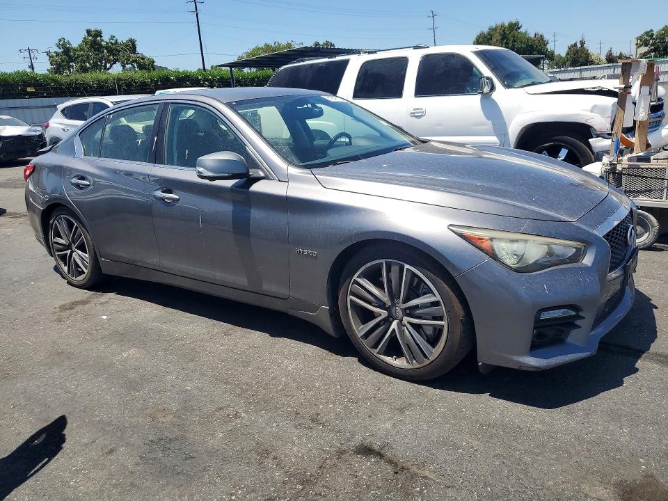 2014 Infiniti Q50 VIN JN1AV7AP4EM691305 COPART salvage auction — REAR END, CA - SALVAGE CERTIFICATE, sold $2,100 on 2026-07-28 (photo 4)