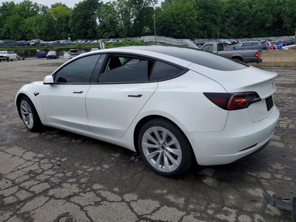 2022 Tesla Model 3 VIN 5YJ3E1EB2NF276154 COPART salvage auction — SIDE, NY - MV-907A SALVAGE CERTIFICATE, sold $6,600 on 2026-07-28 (photo 2)