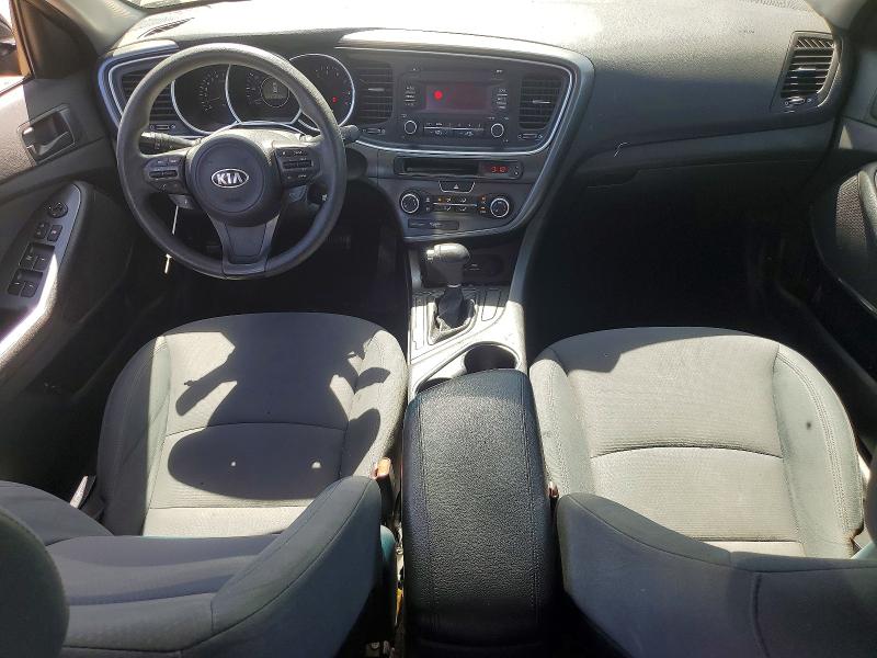 2015 Kia Optima VIN KNAGM4A7XF5664451 COPART salvage auction — FRONT END, Ca - Salvage Certificate, sold $925 on 2026-07-20 (photo 8)